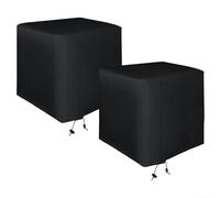 Lawnoval Lot de 2 housses de pompe de piscine Oxford 210D, filtre à sable, résistant aux UV et au vent, étui de protection noir, 42,9 x 32 x 39,1 cm