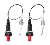 Lawnoval Lot de 2 kits d'allumage piézo pour grills à gaz, fours, cheminées, chauffages - Générateur d'étincelles haute tension 18 kV avec câble de 50 cm en plastique PP