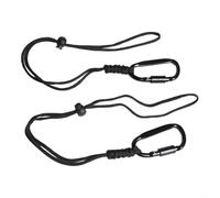 Lawnoval Lot de 2 lanières de poignet avec crochet, sangle porte-clés réglable pour portefeuilles, lampes de poche, charge de 20 kg, équipement pour l'extérieur, camping, randonnée, noir (argent long)