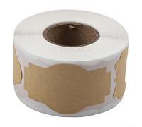 Lawnoval Lot de 300 étiquettes autocollantes en papier vintage vierges pour bocaux, bouteilles, cadeaux, organisation de bureau, marron (1)