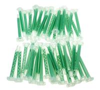 Lawnoval Lot de 50 buses de mélange statiques en plastique F6-16 pour cartouches de 50 ml et 37 ml, 16 sections, diamètre intérieur de 5,3 mm, vert