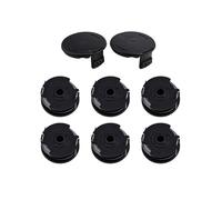 Lawnoval Lot de 6 bobines de fil en nylon pour débroussailleuse Bosch ART 24, 27, 30 et ART 30-36 LI, modèle de rechange F016800351, avec 2 couvercles, 55 x 24 mm, matériau ABS, 6,1 m