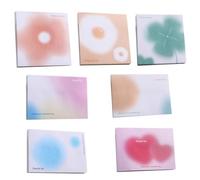 Lawnoval Lot de 7 notes adhésives, 50 feuilles chacune, tailles 6 x 9 cm et 8 x 8 cm, bloc-notes amovibles pour bureau d'étude