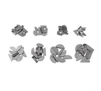 Lawnoval Lot de 80 clés en demi-lune métriques et manivelle d'arbre de clé en acier au carbone, 80 pièces avec boîte de rangement en polypropylène, 80 clés demi-lune métriques et jeu de clés