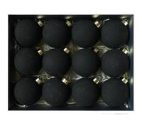 Lawnoval Lot de boules de Noël texturées en ciment givré rouillé, marron, noir 8 cm