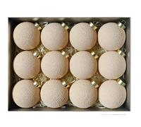 Lawnoval Lot de boules de Noël texturées en ciment givré rouillé, marron, noir 8 cm