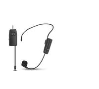 Lawnoval Microphone sans fil 2,4 G avec transmission de 30 m, batterie intégrée de 450 mAh, guide touristique, karaoké, noir