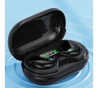 Lawnoval Mini écouteurs invisibles sans fil ultra fins et étanches avec microphone intégré, noir