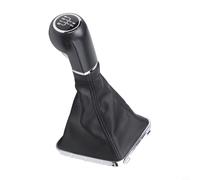 Lawnoval Pommeau de levier de vitesse et soufflet pour Opel Zafira B 2005-2015, cuir synthétique et plastique de rechange avec schéma de couleurs noir/argent, assemblage complet de manchon de levier