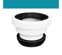 Lawnoval Raccord de tuyau d'évacuation de toilettes en PVC avec joint en caoutchouc, droit et excentrique décalé 2 cm/5 cm/10 cm, raccord de raccordement pour cuvette WC