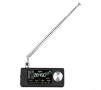 Lawnoval Radio de poche 1,9" IPS écran couleur SI4732 Récepteur avec batterie 800 mAh HF SW VHF Bande support LSB USB AM FM Mode pour DSP Chip ESP32-S3 Contrôle (tige de tirage noire)