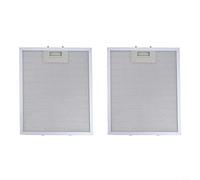 Lawnoval Rangemaster Lot de 2 filtres à graisse en métal pour hotte, 300 x 250 mm, maille d'aluminium pour filtres de hotte, ventilateur d'extraction de cuisine lavable argenté pour pièces de rechange