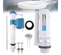 Lawnoval Réservoir de chasse d'eau réglable pour kit de remplacement en polypropylène avec valve d'entrée extensible de 33 cm, compatible avec la plupart des toilettes standard, blanc