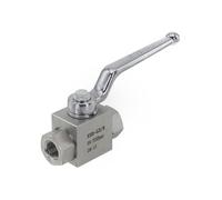 Lawnoval Robinet à boisseau sphérique haute pression, arrêt hydraulique, acier au carbone, filetage BSP, pour pipeline pour contrôle des médias, compact