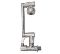 Lawnoval Robinet d'évier de cuisine pivotant à 1080 ℃ avec pulvérisateur extractible - En plastique - Pour salle de bain ou cuisine - Noir et argenté