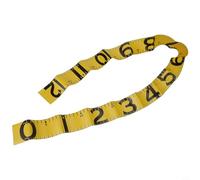 Lawnoval Ruban à mesurer pliable en PVC de 120 cm, règle de pêche pliable avec planche d'enroulement et étalonnage précis pour mesurer les prises de pêche, outil portable (jaune)