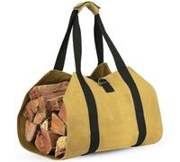 Lawnoval Sac fourre-tout d'extérieur pour bois de chauffage - pour sac de bûche en toile robuste, résistant aux intempéries, pour grande capacité 99 x 48 cm, portable pour camping, jardinage et