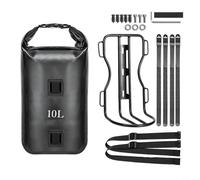 Lawnoval Sacoche de fourche avant de vélo 10 L en nylon imperméable avec support en alliage d'aluminium pour vélos de route, VTT et électriques, noir (1 porte-bagage)