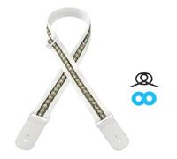 Lawnoval Sangle de guitare réglable brodée avec verrous de sangle et corde de tête pour acoustique, électrique, basse, ukulélé, mandoline, multicolore, 90-151 cm