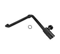 Lawnoval Siphon d'évier réglable gain de place 3,8 cm avec tuyau rotatif, filtre à cheveux et joint étanche pour lavabo de salle de bain, blanc