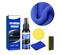 Lawnoval Spray lubrifiant pour vitres de voiture 60 ml pour joints en caoutchouc et réduction du bruit, compatible avec bandes de porte, rails de toit ouvrant, rétroviseurs, serviette et éponges