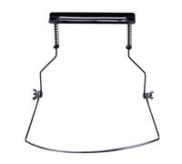 Lawnoval Support de cou pour harmonica à 10 trous, support en métal à tension réglable avec poignée confortable caoutchoutée, doré