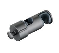 Lawnoval Support de pommeau de douche réglable sans perçage avec crochet, argent/gris/noir, ABS + POM, 125 x 45 mm, pour barres de douche de 16 à 27 mm de diamètre