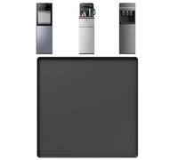 Lawnoval Tapis de réfrigérateur en silicone antidérapant avec bords surélevés pour protéger le sol sous les mini réfrigérateurs, machines à laver et plantes Noir 50 x 50 cm