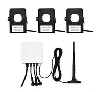 Lawnoval Tuya 3 pour compteur d'énergie de phase 80A, moniteur d'électricité WiFi avec pince, statistiques de puissance en temps réel simple/trois pour la phase