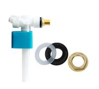 Lawnoval Vanne d'admission latérale en ABS pour réservoir de toilettes, hauteur de flotteur réglable, design d'entrée d'eau horizontal, installation facile, 245 x 145 mm, blanc