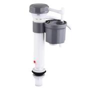 Lawnoval Vanne d'arrivée de toilettes réglable avec hauteur télescopique de 23 à 32,5 cm, économiseur d'eau, mécanisme à flotteur ABS pour réservoir standard, gris