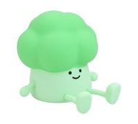 Lawnoval Veilleuse Brocoli avec variateur à 3 vitesses et minuterie de 30 minutes, lampe de chevet en silicone souple pour , vert