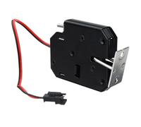 Lawnoval Verrou électromagnétique 12 V CC pour tiroir, armoire de tiroir, courant 2 A, acier au carbone, fil de 15 cm, trou d'installation de 4 mm, compatible avec étagère de rangement et armoire de