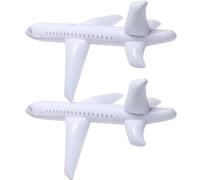 Lawnrden Avion Gonflable 2 pièces, Grands Ballons d'avion Blancs de 39 Pouces, Jouet Gonflable réaliste résistant aux Chocs pour l'extérieur, Les Cadeaux de fête, la Natation |.Ballon