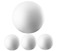 Lawnrden Balle en Mousse, 4pcs 8 Boules de Mousse Blanches pour l'artisanat, Boules de en polystyrène, Artisanat pour Arts et Ornements Noël, Rond pour Le Bricolage, Le Mariage, la fête, la d