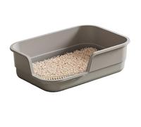 Lawnrden Boîte à litière, bac à litière pour Chats, 19x14x5 Plateau de Chat Non bâton avec Scoop Grand Portable Carreaux Carreaux Bas pour la Maison pour la Maison