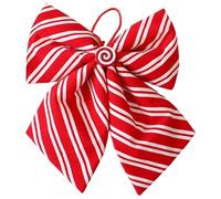 Lawnrden Bows de Noël, 10 Pouces Rouges Blancs Rouges Couronne Bow Ornements d'arbres de Noël avec Boucle pour Arbre, Couronne, Guirlande, Butin, escalier, cheminée | Bows Ribbons
