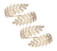 Lawnrden Bracelet manchette de déesse grecque pour femmes, bijoux supérieurs en forme de feuille, bracelet ouvert mariée romaine, cadeaux Noël (or, 2 pièces), bracelets