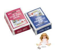 Lawnrden Carte de Maison de poupée 54pcs / Set Miniature 1:12 Échelle DÉCORATION des Cartes Jeu MOUVOILLES DULLESHERS |.Poker