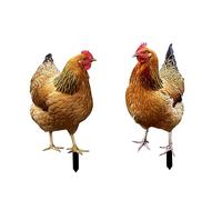 Lawnrden Chicken Garden Stake Acrylic Garden Chicken Statues Outdoor Yard Decoration Yard Art for Lawn Ornament Style1