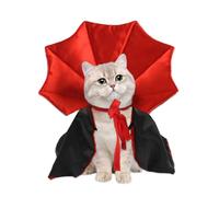 Lawnrden Chien Halloween Costume Vampire Vampire Cap Spooky Cat Cape Cloak Tenue de vêtements pour Animaux de Compagnie A réglable pour Halloween Party Vampires Dressing Cosplay | Costumes