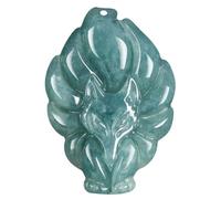 Lawnrden Colliers en Jade vert pour femmes, pendentif porte-bonheur, Donut, amulette, bijoux