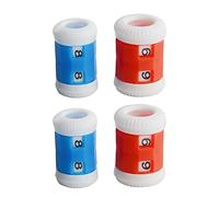 Lawnrden Compteur de Rangs de Tricot Remplacement en Plastique, Crochet Pratique, Outils d'assistant Tricot, Pack combiné, Tailles Rouge et Bleu, 4 pièces | Compteurs Bleu Rouge