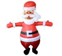Lawnrden Costume de Noël gonflable Costume de Santa Soft & Confortt Conforce Santa avec barbe et chapeau gonflable adapté à 59 à 75 pouces Noël adulte pour décoration cosplay