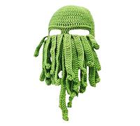 Lawnrden Costume pour hommes Headswear, pieuvre chapeau tentacule, crochet adulte avec barbe, Masque Squid Funn