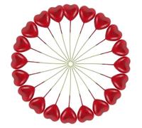 Lawnrden Décoration de cœur, décoration de gâteau en Forme cœur, 20 Mini cœurs en Mousse Rouge pour travaux manuels, Miniatures Saint-Valentin, Accessoires Maison poupée et d'intérieur