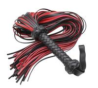 Lawnrden Horse Red Whip Horse Riding Whip, Crame Crop Crop, Faux Cuir pour l'équitation, Fouet Doux durables avec Une poignée Confortable pour équestre, Floggers pour Costume de Cosplay