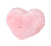 Lawnrden Jetez Un Couvercle d'oreiller, Couverture Coussin en Peluche pour Les protecteurs d'oreiller en Laine Artificielle en Forme de Coeur Light 50x40cm (Pas 'Inserts)