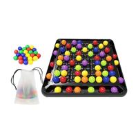 Lawnrden Jeux de société pour Tout-Petits, Jeux de société stratégie Balle Arc-en-Ciel, Jouets d'apprentissage d'échecs avec 80 balles Arc-en-Ciel, fête Famille Table créative pour Adultes et enfa