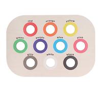 Lawnrden Jouets de tri de Couleurs, Plateau sensoriel en Bois 11 x 7 Pouces avec 10 Trous Couleur, Jouets tri sensoriel éducatifs divertissants pour Les Tout-Petits 3 à 5 Ans, Alzheimer, démence |